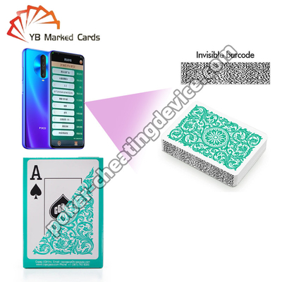 Copag Elite 100% de plástico Casino Código de barras Marcado Decks Verde Deck único