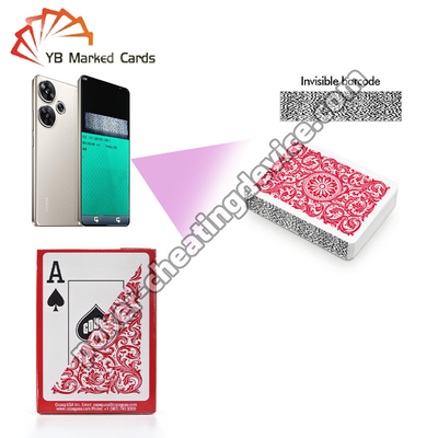 Copag Elite 100% Código de barras de plástico Marcado con cartas de trampa Rojo Deck único