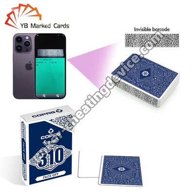 Copag 310 Código de barras cifrado de cartas de juego de mazorca única azul