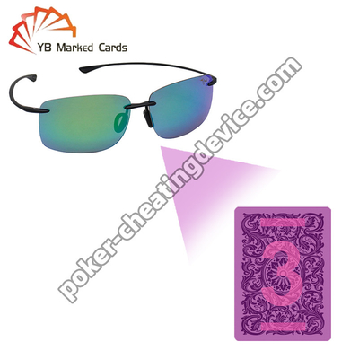 Gafas de trampa con marco de metal para cartas marcadas o trucos de magia