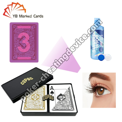 Copag Legacy Serie 100% de plástico con tarjetas marcadas en el reverso Set de mazos negro / oro