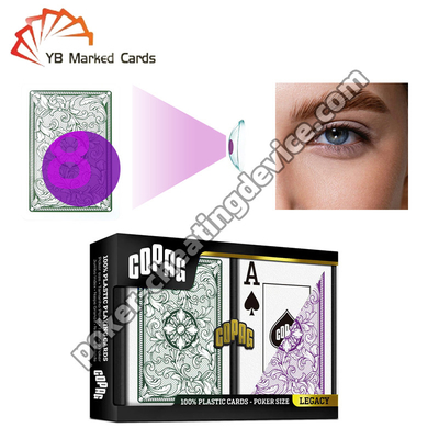 Copag Legacy Series Marcado de cartas de juego Set de mazos verde / púrpura