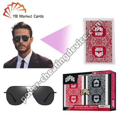 Lentes de contacto infrarrojos de tinta invisible para mazos de póquer marcados Ver lo invisible