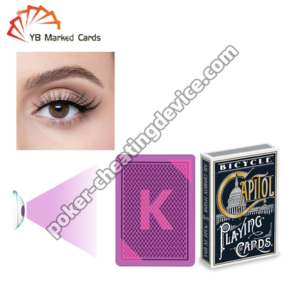Lentes de contacto de tinta UV invisibles para mazos marcados