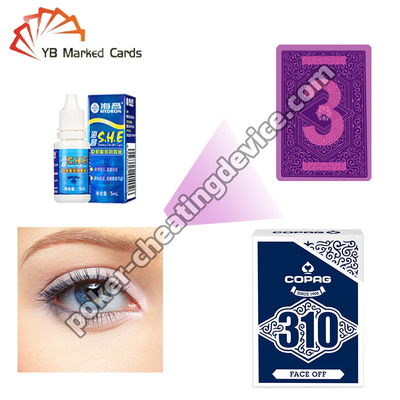 Lentes de contacto infrarrojos para tarjetas marcadas con tinta invisible detectan tinta invisible en el póker