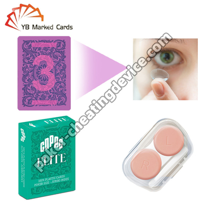 Lentes de contacto UV / IR indetectables Leer las tarjetas marcadas al instante