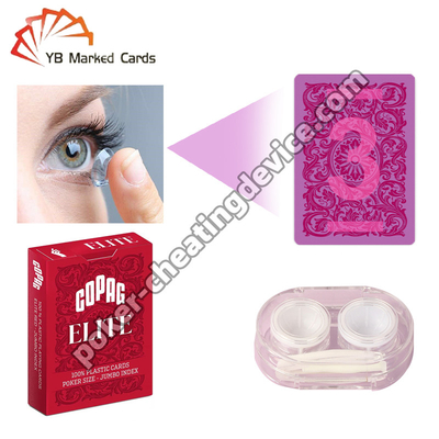 Lentes de contacto de tinta luminosa detección invisible para los profesionales del póker