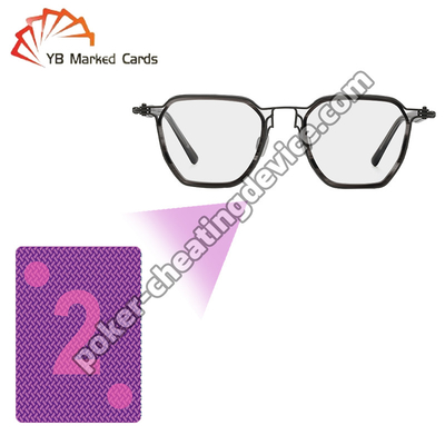 Gafas transparentes de tinta invisible para cartas de póquer marcadas: ve lo invisible
