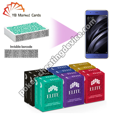 Copag Elite Código de barras Tarjetas de póquer Índice Jumbo Valor 12 Pack Marcado de código de barras invisible