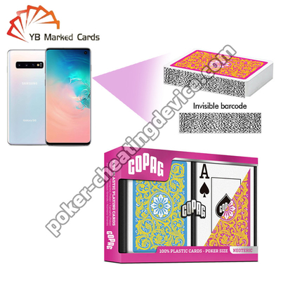 Copag Neoteric Barcode Marking Cards Jumbo Index Set de cubierta doble de color rosa / amarillo