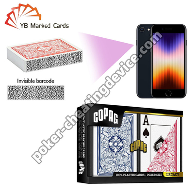 Copag de plástico Legacy Marcado con código de barras Tarjetas Jumbo Índice Rojo / Azul Set de cubierta doble