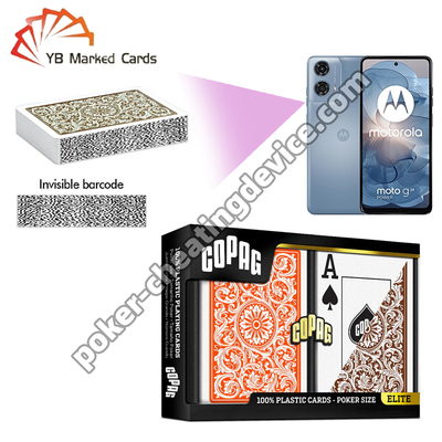 Copag 1546 Barcode Poker Jumbo Index Naranja / Marrón Juego de Doble Baraja