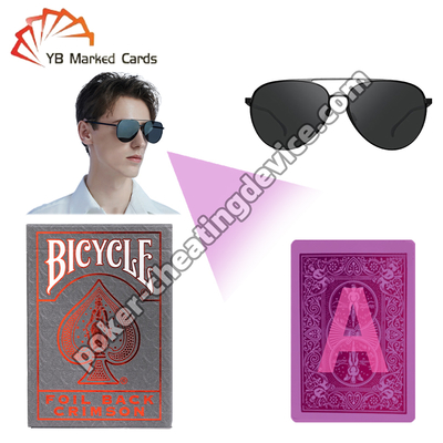 Baraja de póquer marcada con infrarrojos Bicycle Metalluxe Red Foil para hacer trampas