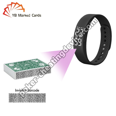Pulsera con cámara oculta para hacer trampas en el póker para cartas marcadas con código de barras