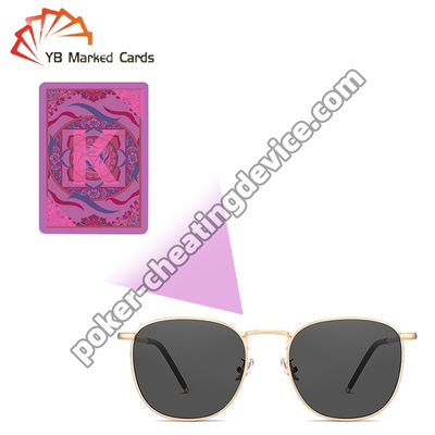 En el caso de las tarjetas de juego con marcas infrarrojas, las gafas de sol para las tarjetas de juego con marca secreta
