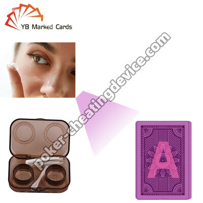 Lentes de contacto infrarrojos de tinta invisible para tarjetas marcadas con luz