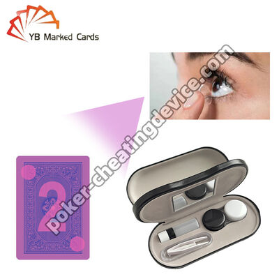 Lentes de contacto de tinta invisibles para ver a través de las cartas de juego