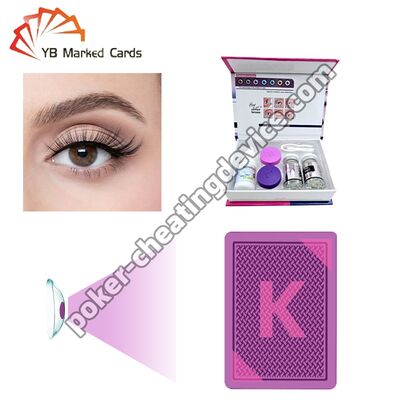 Lentes de contacto para cartas marcadas con tinta invisible