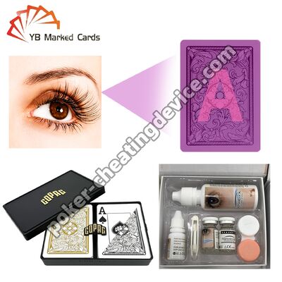 Lentes de contacto para tarjetas con marcas infrarrojas