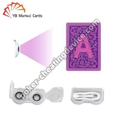 Lentes de contacto infrarrojas para tarjetas marcadas con tinta invisible