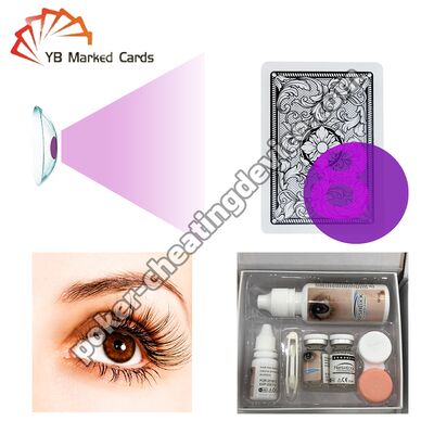 Lentes de contacto de rayos X para ver las tarjetas marcadas en las tarjetas de trampa