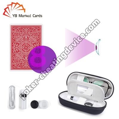 Lentes de contacto para tarjetas con marca de tinta invisible