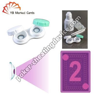 Lentes de contacto de tinta UV invisibles para ver a través de tarjetas marcadas