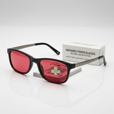 Gafas de póquer infrarrojas para detección de tinta invisible - No se requieren baterías y gafas de cartas marcadas ligeras